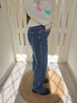Jeans Straight Leg Cintura...