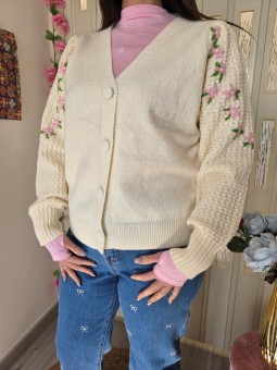 Cardigan Rosaly White