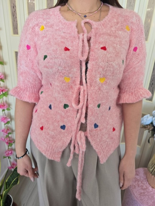 Cardigan Love Rosa