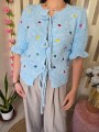 Cardigan Love Azzurro