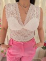 Top Merletto Bianco