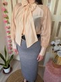 Camicia Velata Fiocco Pesca