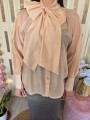 Camicia Velata Fiocco Pesca