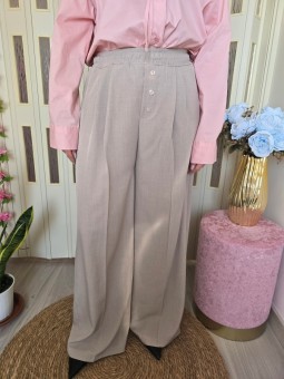 Pantalone Beige Palazzo