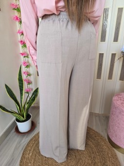 Pantalone Beige Palazzo