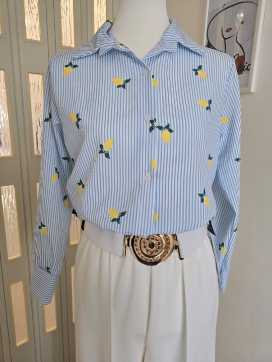 Camicia Lemon Azzurra