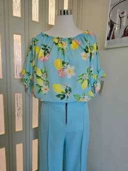 Blusa Lemon Turchese