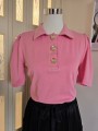 T-Shirt Rosa Bottoni Fiore