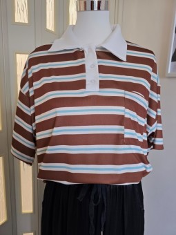 T-Shirt Marrone Righe