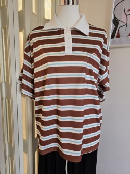 T-Shirt Marrone Righe