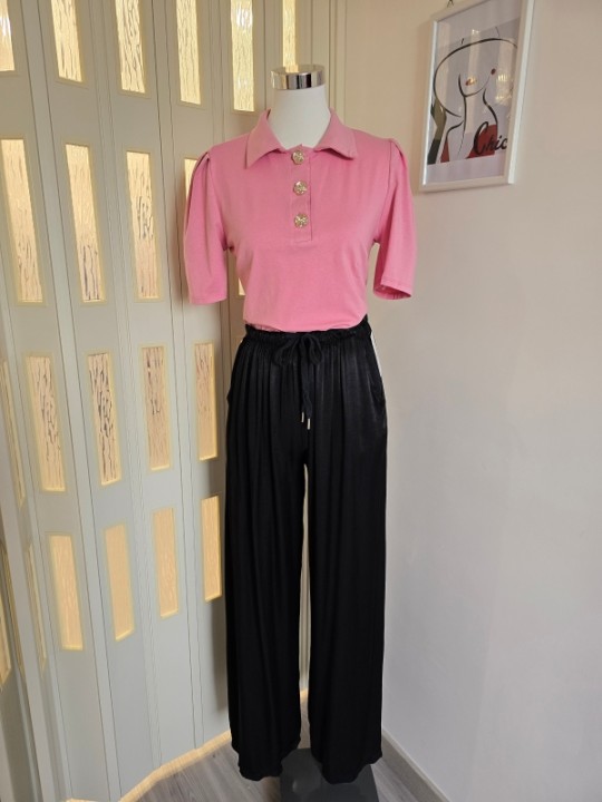 Pantalone Nero Satin