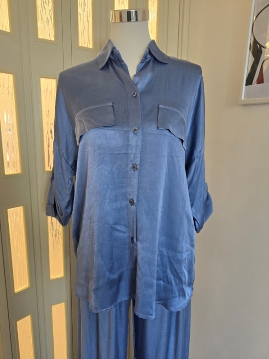 Camicia Denim Satin