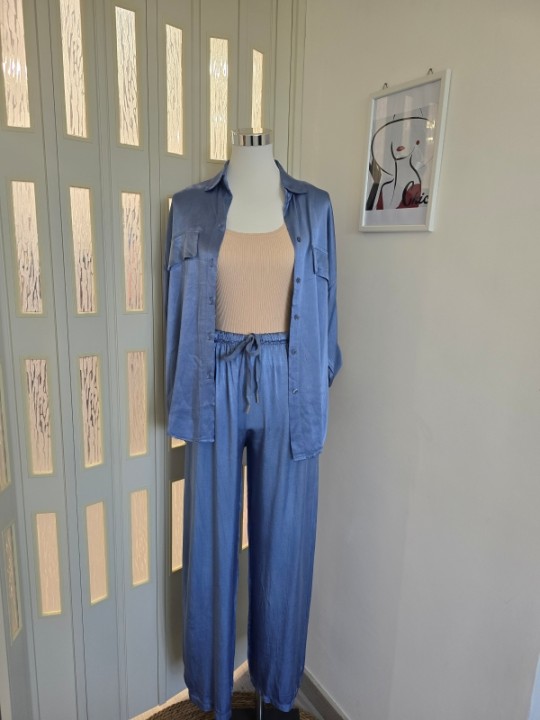 Pantalone Denim Satin