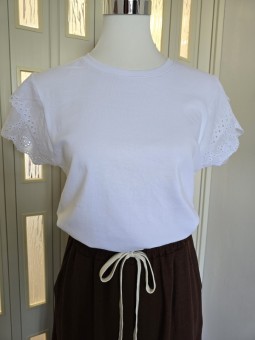 T-Shirt Bianca Balze San Gallo