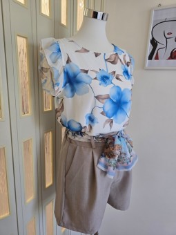 Blusa Giro A Fiori