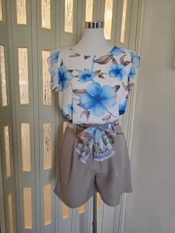 Blusa Giro A Fiori