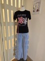 T-Shirt Fiori Nera