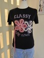 T-Shirt Fiori Nera
