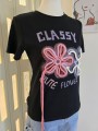 T-Shirt Fiori Nera