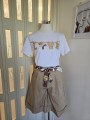 Bermuda Beige Cintura Foulard