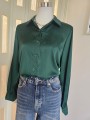 Camicia Satin Verde Smeraldo