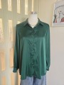 Camicia Satin Verde Smeraldo