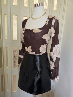 Gonna Corta Similpelle