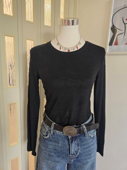 Maglia Crop Basic Nera