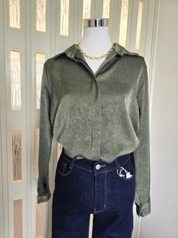 Camicia Marble Verde Oliva