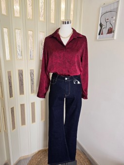 Camicia Marble Bordeaux