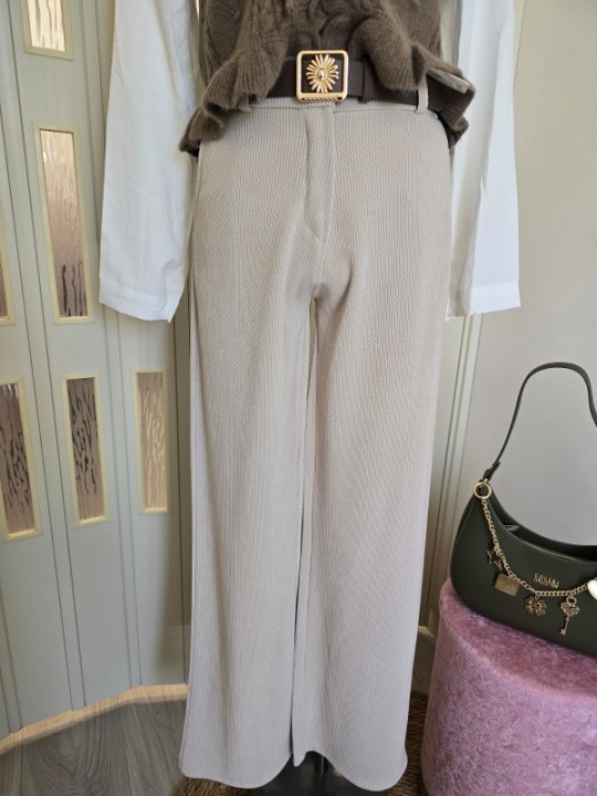 Pantalone Beige Chiaro & Cintura