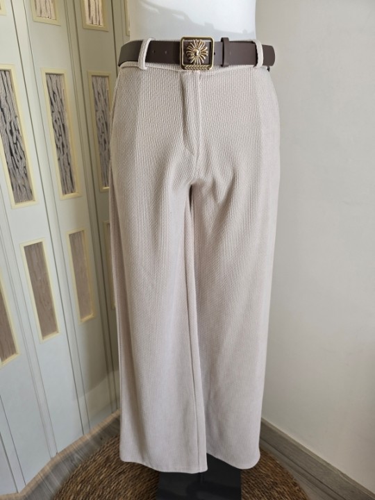 Pantalone Beige Chiaro & Cintura