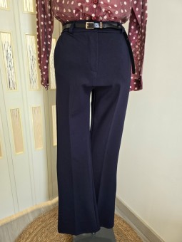 Pantalone Zampa Blu Scuro