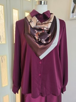Camicia Bordeaux & Foulard