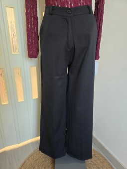 Pantalone Nero A Palazzo