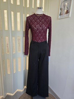 Pantalone Nero A Palazzo