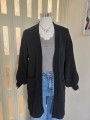 Cardigan Lungo Aperto Nero