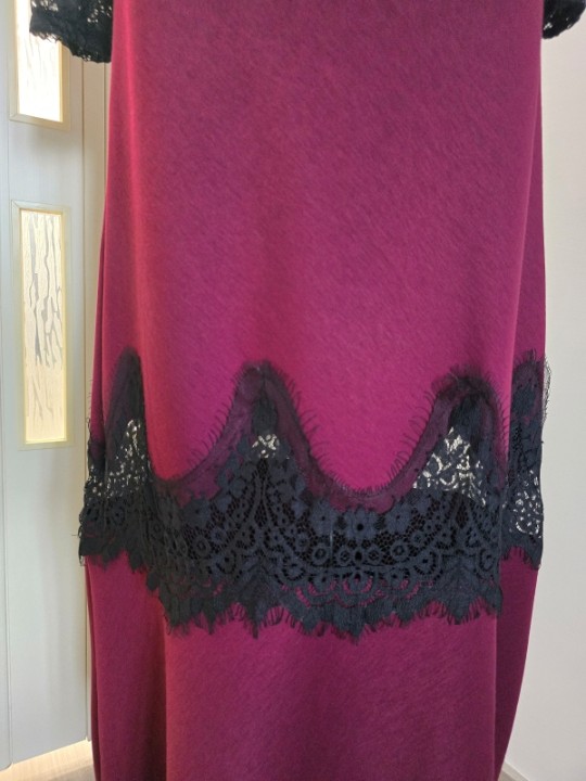 Gonna In Maglia Bordeaux