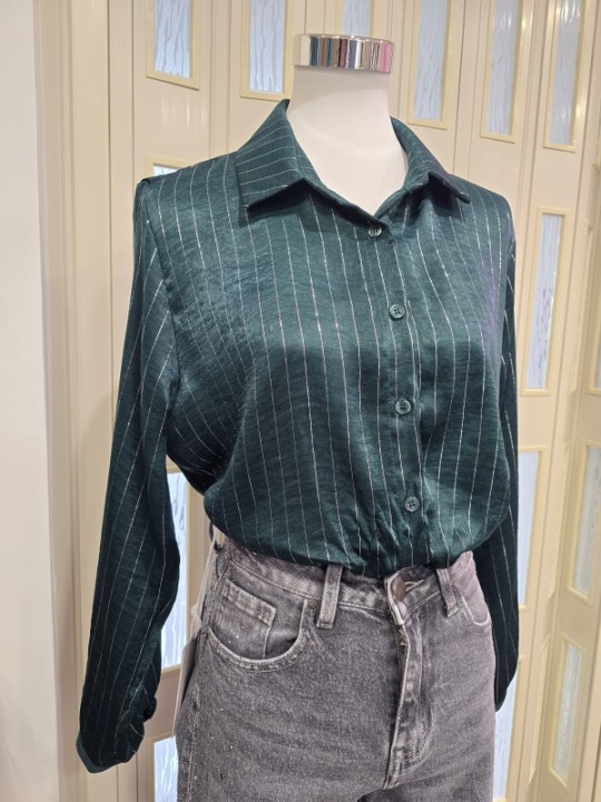 Camicia Verde Righe