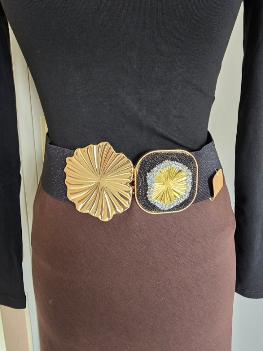 Cinturone Nero Diamond