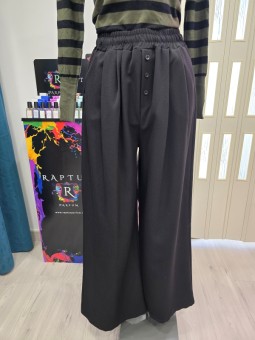 Pantalone Nero Palazzo