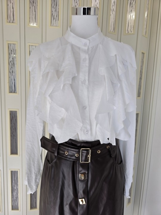 Camicia Volant Bianca