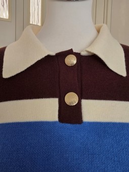 Pullover Righe Marrone/Azzurro