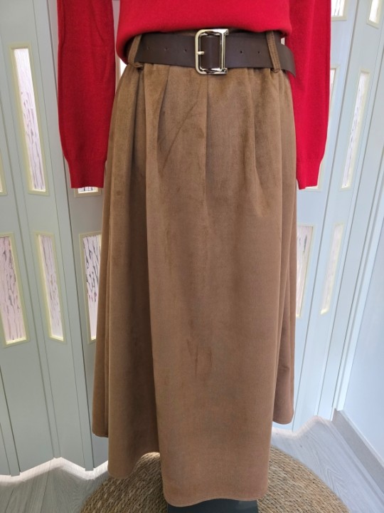 Gonna Camoscio Cammello