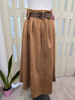 Gonna Camoscio Cammello