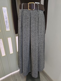 Gonna Grigia in Tweed