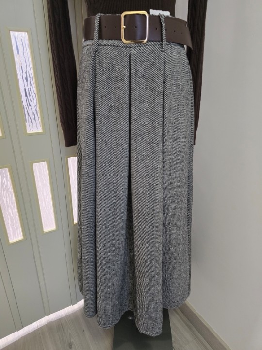 Gonna Grigia in Tweed