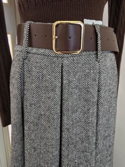 Gonna Grigia in Tweed