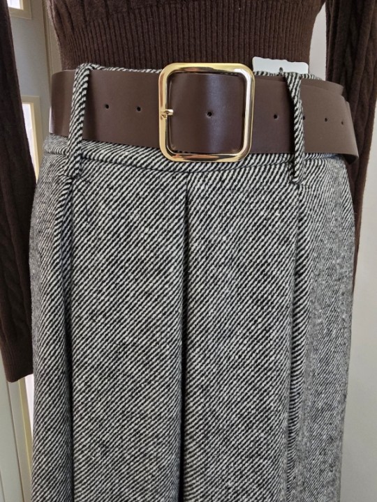 Gonna Grigia in Tweed