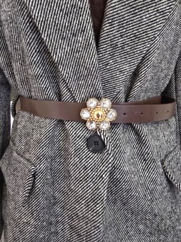 Giacca Grigia in Tweed Con...